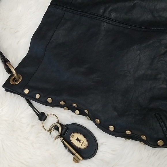Fossil Black Leather Shoulder Bag - Picture 2 of 13